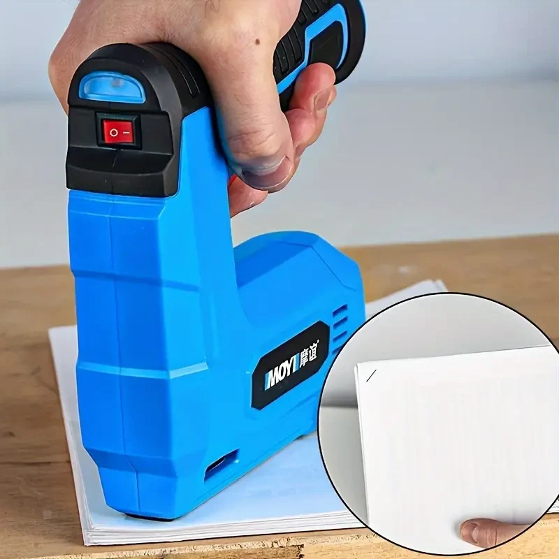 Cordless Electric Staple Gun - 2-in-1 Lithium-ion Electric Stapler & Brad Nailer Kit with USB Charger