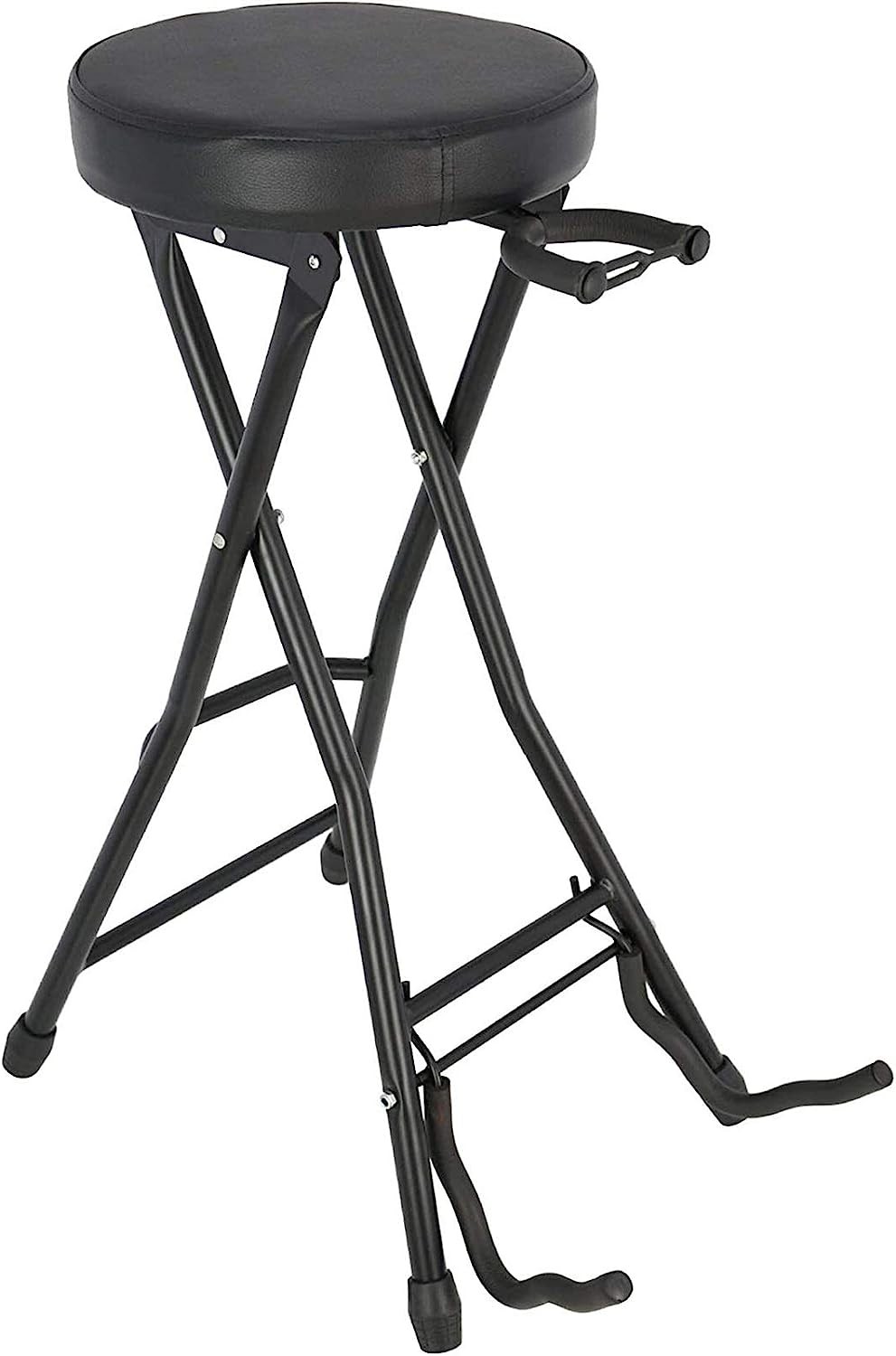 Folding Guitar Stool with Integrated Stand  Portable Musician's Seat