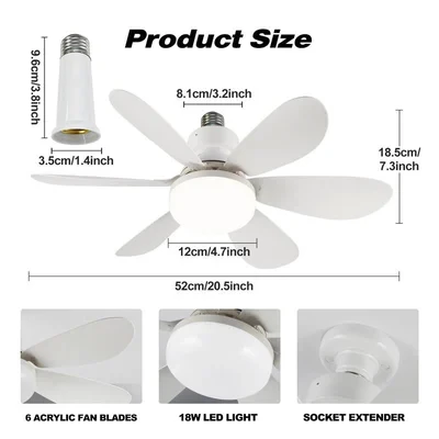 40W Socket Ceiling Fan Light