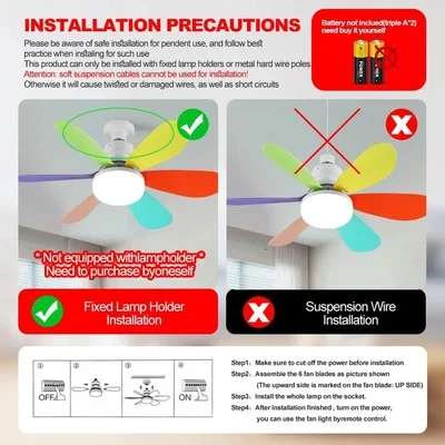 40W Socket Ceiling Fan Light