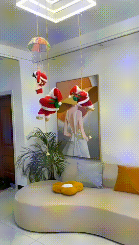 (2023 BEST GIFT TO FAMILY)Electric Chimney Climbing Santa Claus Musical Toys