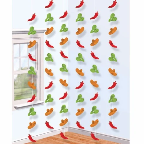 Hanging String Decoration Fiesta - Pack of 6