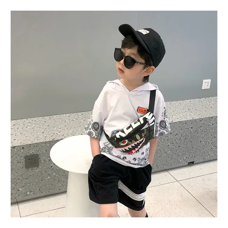 Little Shark Children's Handsome Fashion Trending Chest Bag
