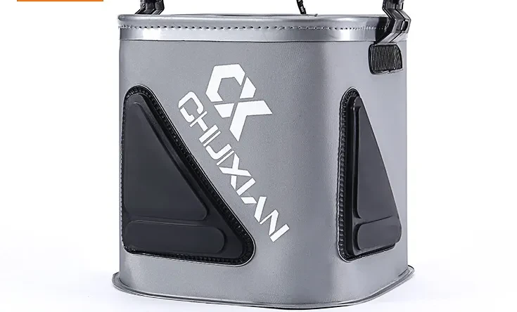 Fishing bucket with rope eva thickened fish bucket folding fish live fish box small fishing barrel fishing gear