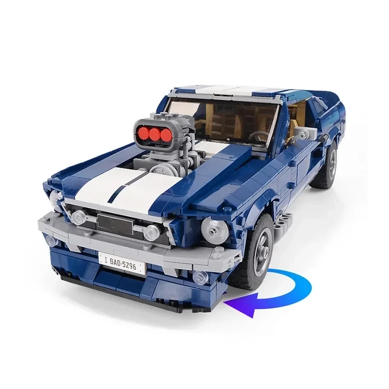 Ford Mustang GT Racing Assembled Building Block Toys of Technology Machinery Group