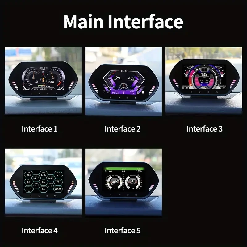 KWHfor UD Universal Car Hfor UD Head Up Display, 11.43cm Multifunction LCD Instrument Cluster
