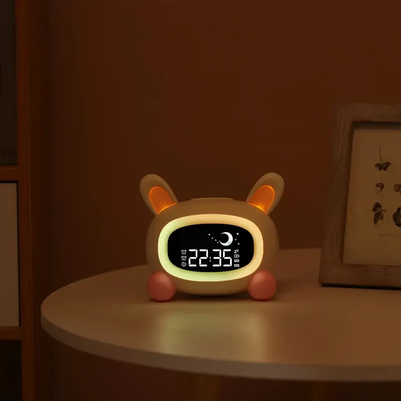 Cute Rabbit Sleep Training Alarm Clock With Music