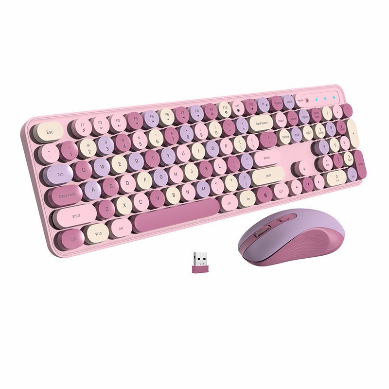 Wireless Keyboard Suit Mute Girl