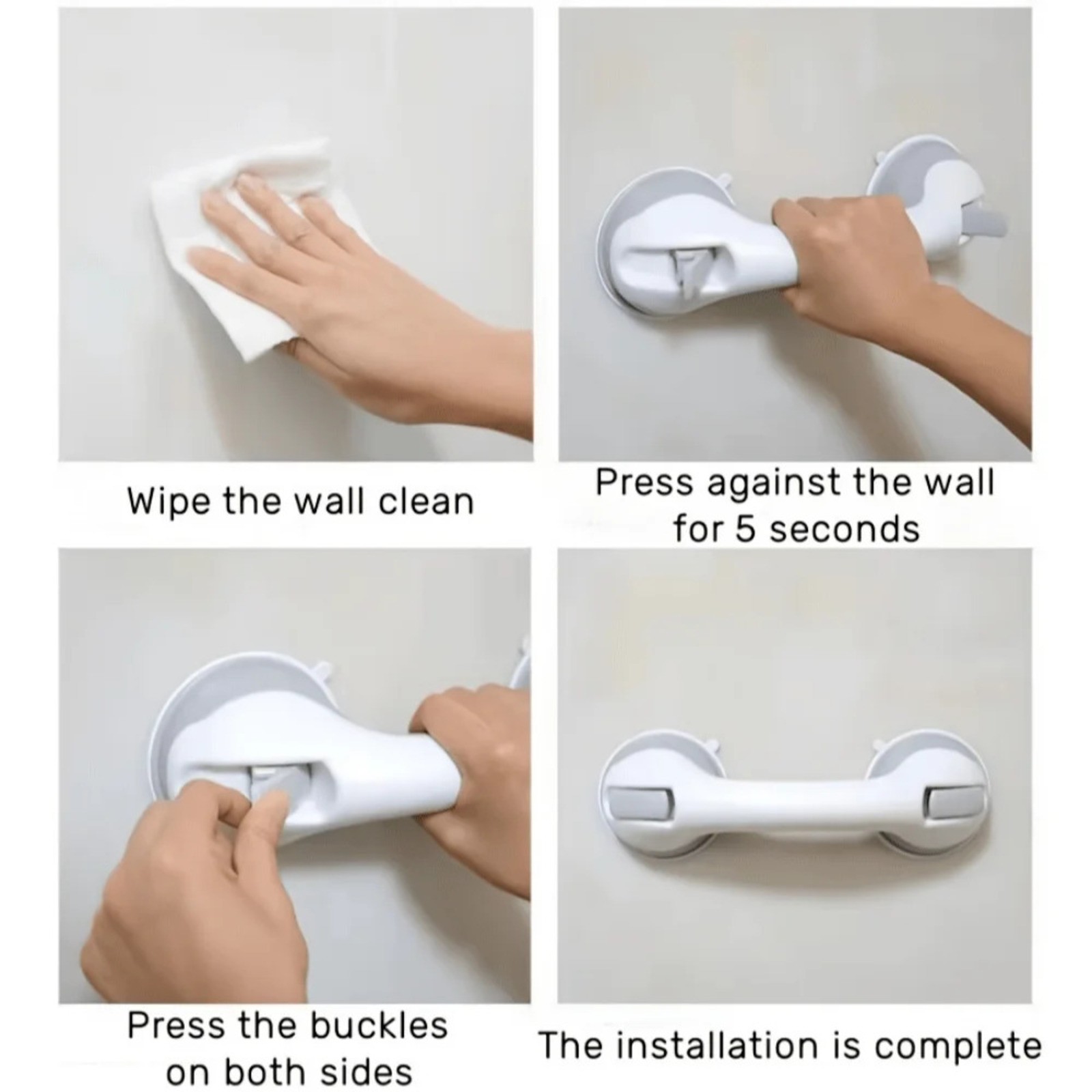 Safety Auxiliary Handles Non-Slip Support Parts Bathroom Vacuum Suction Cups Suction Handrails Galass Door Window Handle