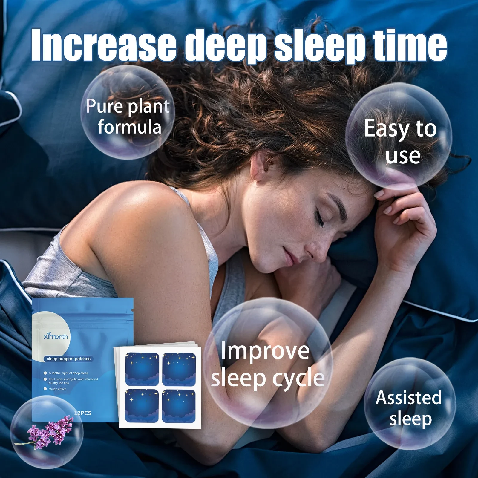 1 Pack Of 12 Sleep Calming Patches