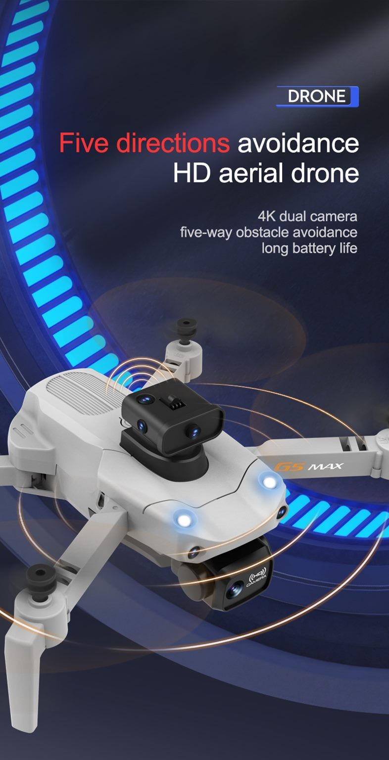 Drone, Foldable 4K Dual Camera Drone with Obstacle avoidance and optical flow
