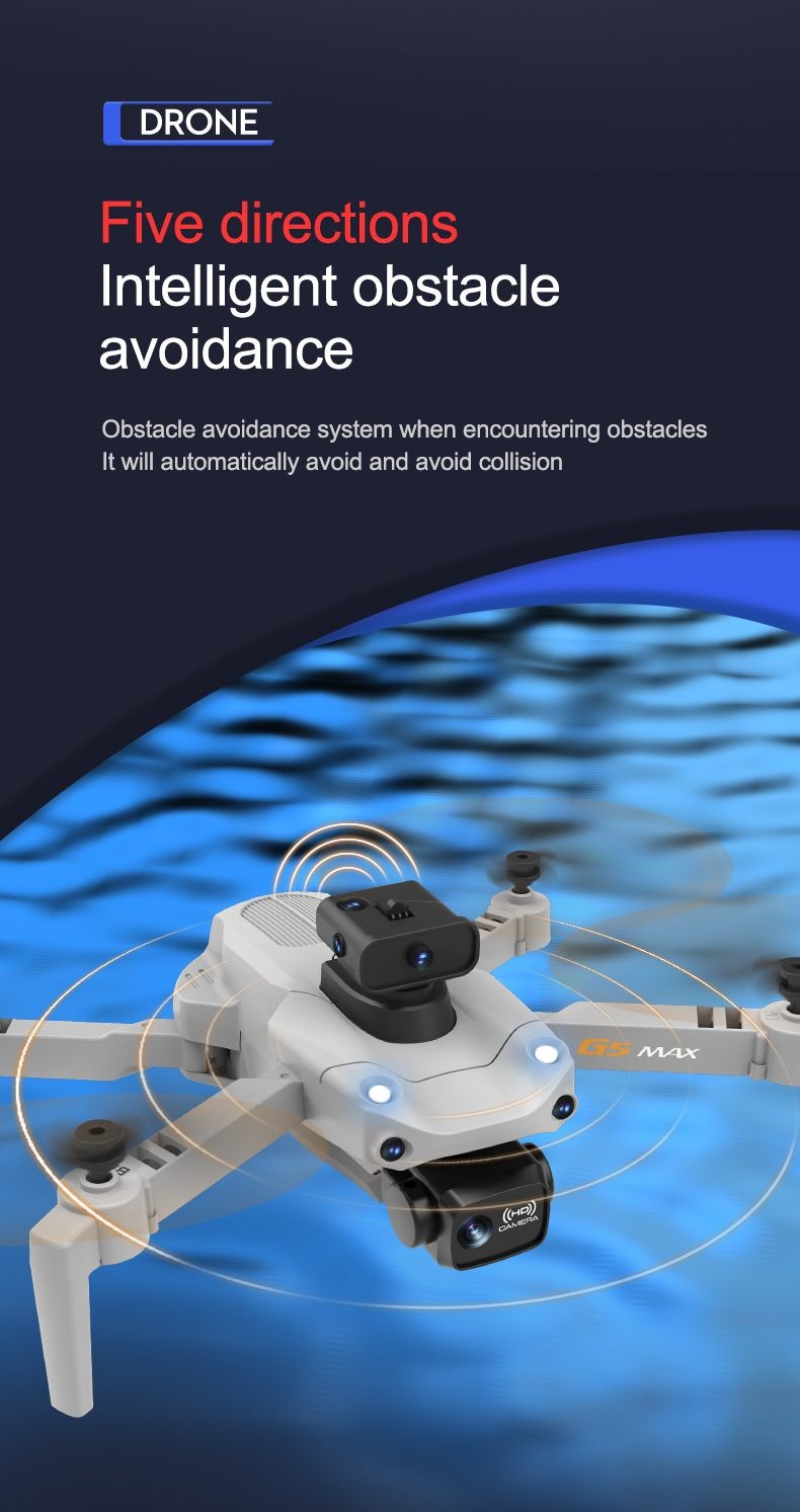 Drone, Foldable 4K Dual Camera Drone with Obstacle avoidance and optical flow