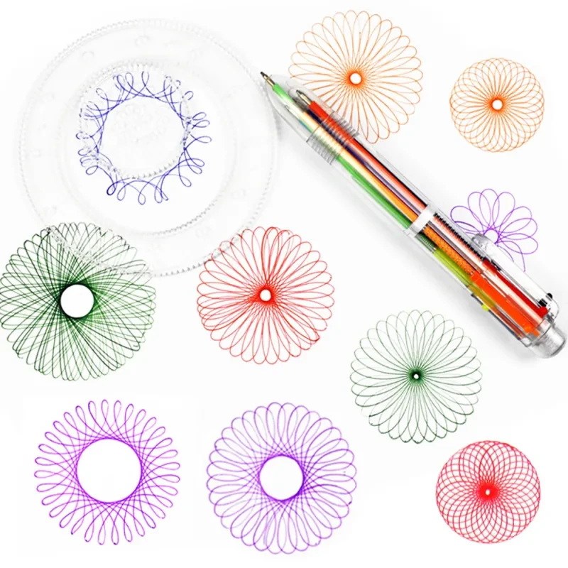 Designs Interlocking Gears & Wheels,draw Educational Toys 2022 New Spirograph Deluxe Set Design Tin Set Draw Spiral