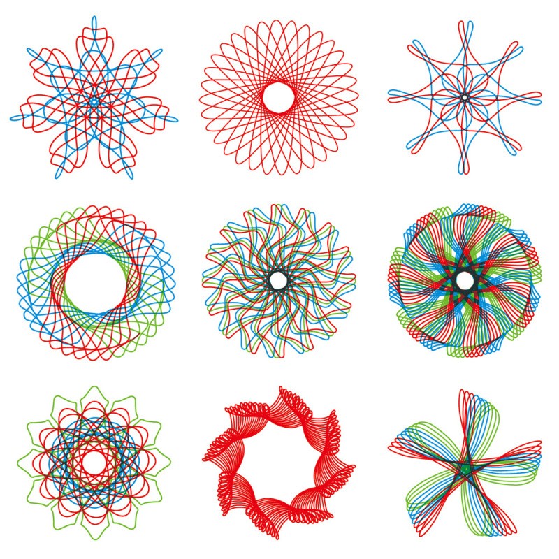 Designs Interlocking Gears & Wheels,draw Educational Toys 2022 New Spirograph Deluxe Set Design Tin Set Draw Spiral