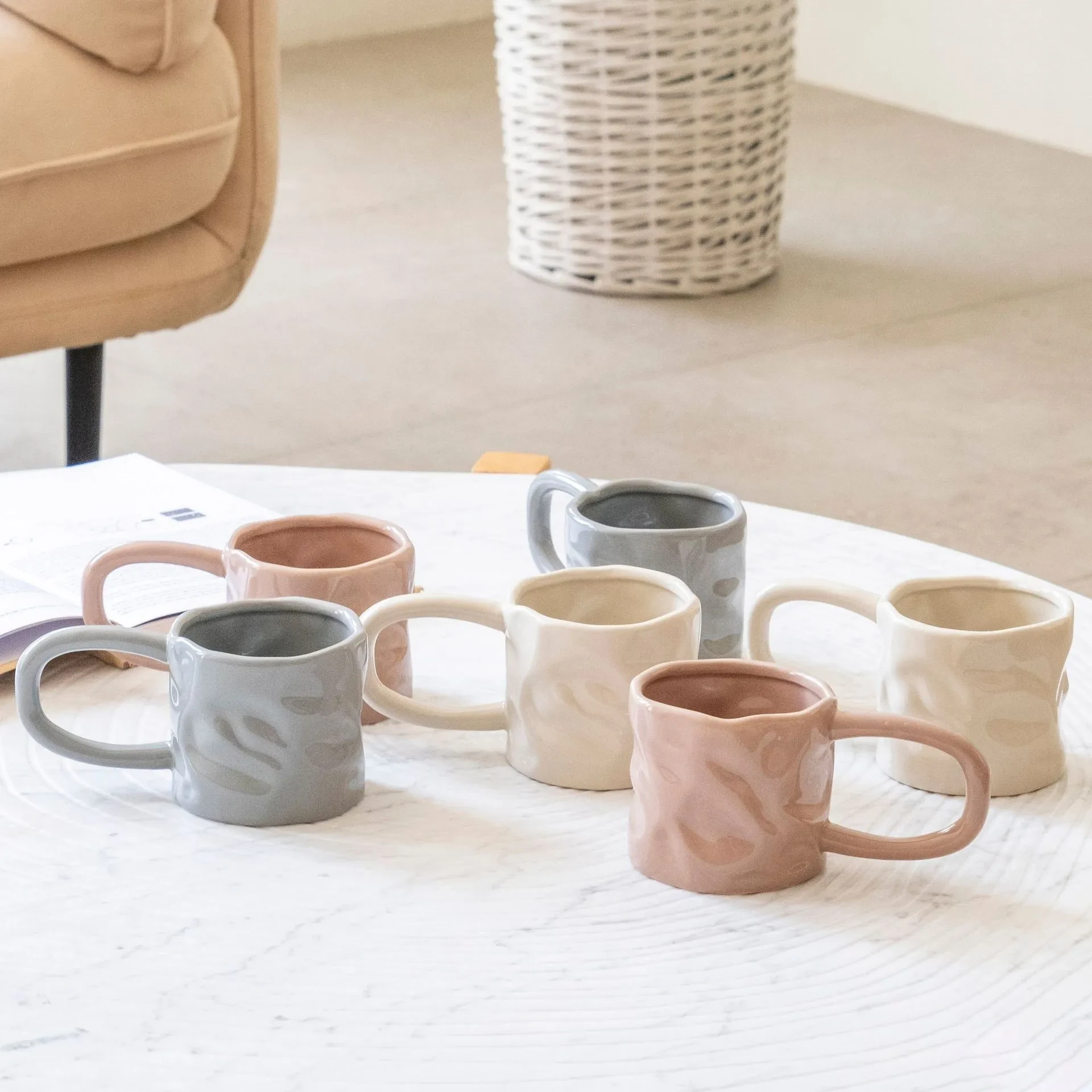Simple Solid Color Creative Porcelain Cup