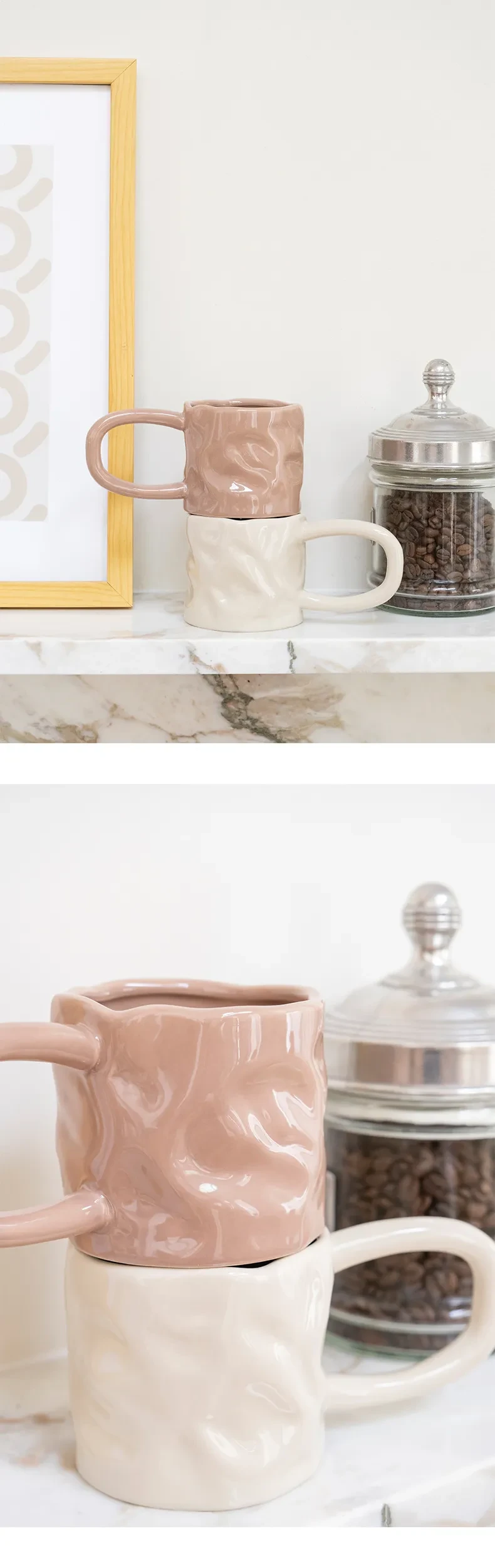 Simple Solid Color Creative Porcelain Cup