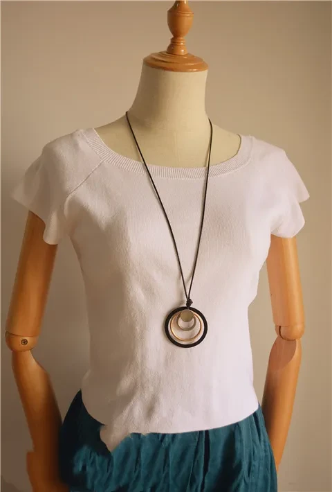 High-End Fashion Accessories, Circle Pendant Pendant Long Necklace