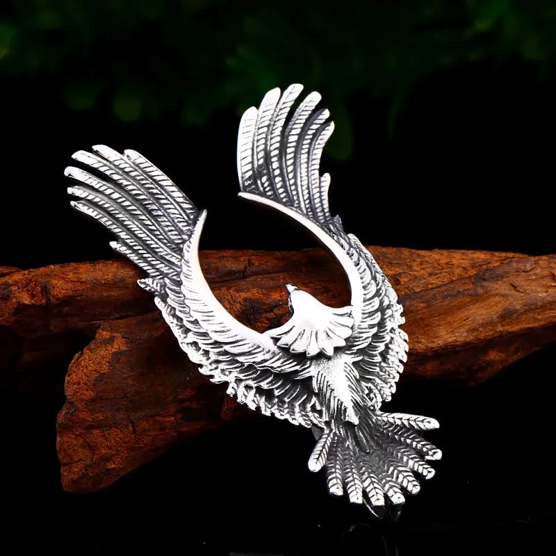 Titanium Steel Phoenix Pendant Men's Personality Stainless Steel Pendant