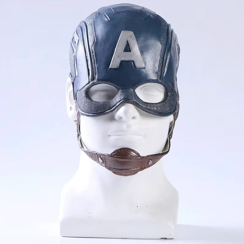 Hot Sale Latex Head Cover Cosplay American Film Captain Helmet