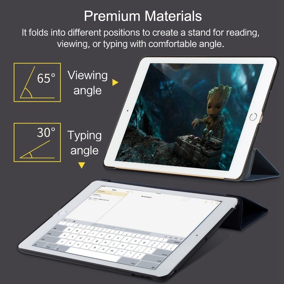 iPad Case, Rock Uni Series Protection Case. Auto Sleep&Wake, Kickstand Function