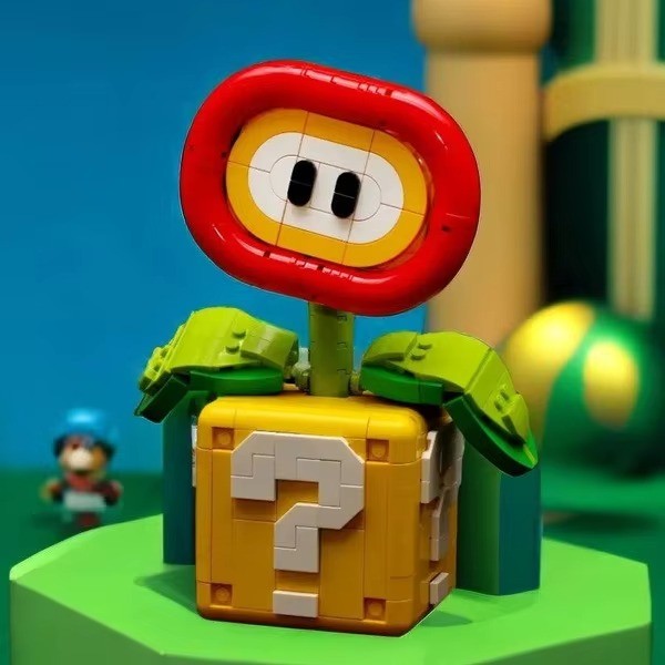 NEW MOC Piranha Plant Model Fit Flame Flower Assembled Building Block Brick