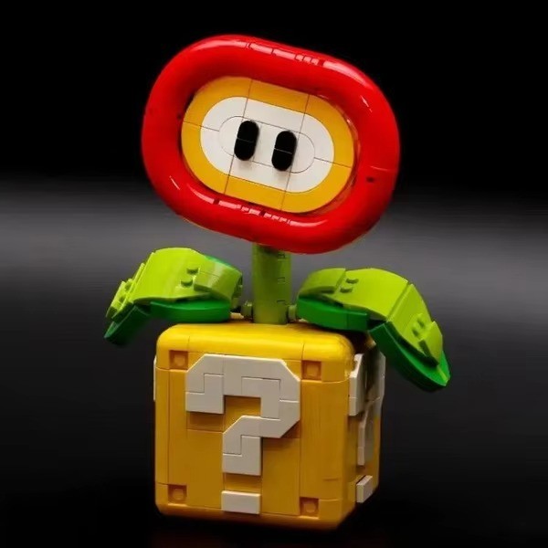 NEW MOC Piranha Plant Model  Fit Flame Flower Assembled Building Block Brick
