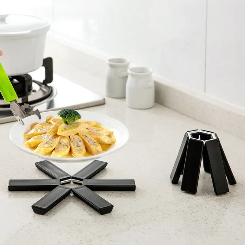Household Dining Table Folding Heat Proof Mat Anti-scald Placemat Potholder Bowl Mat Casserole Heat Proof Mat High Temperature Resistance