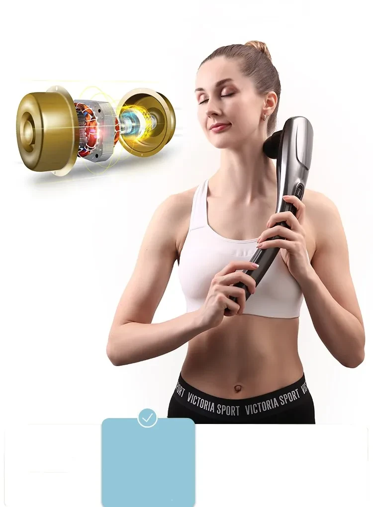 Hand-held cervical massager