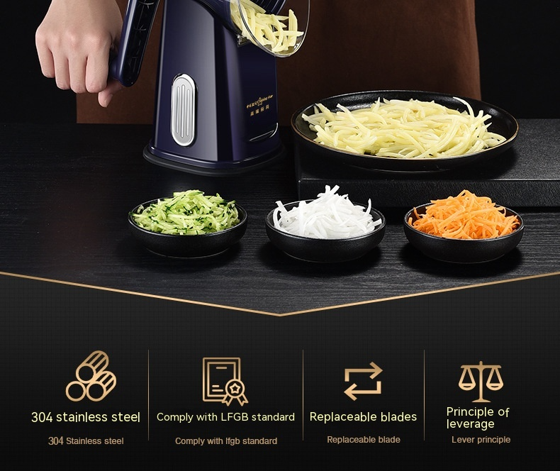 Multi-function Vegetable Chopper Hand Roller Grater Slicer Potato Grater Shredded Vegetable Cutter