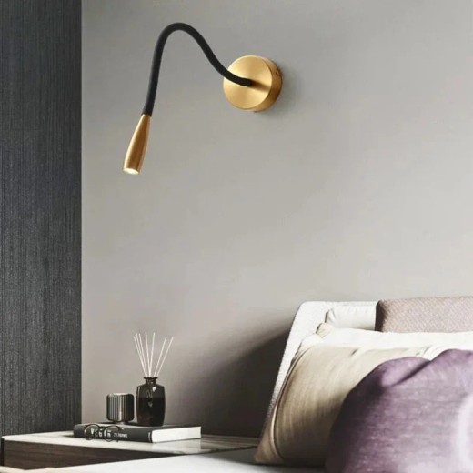 Hose Wall Lamp Bedside LED Copper Lamp