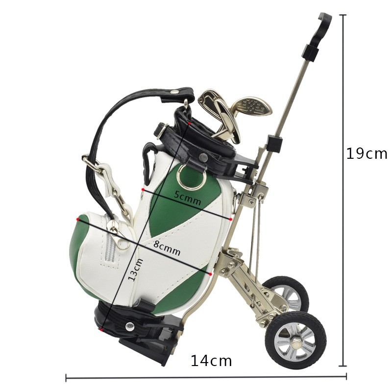 Golf bag pen holder decorations