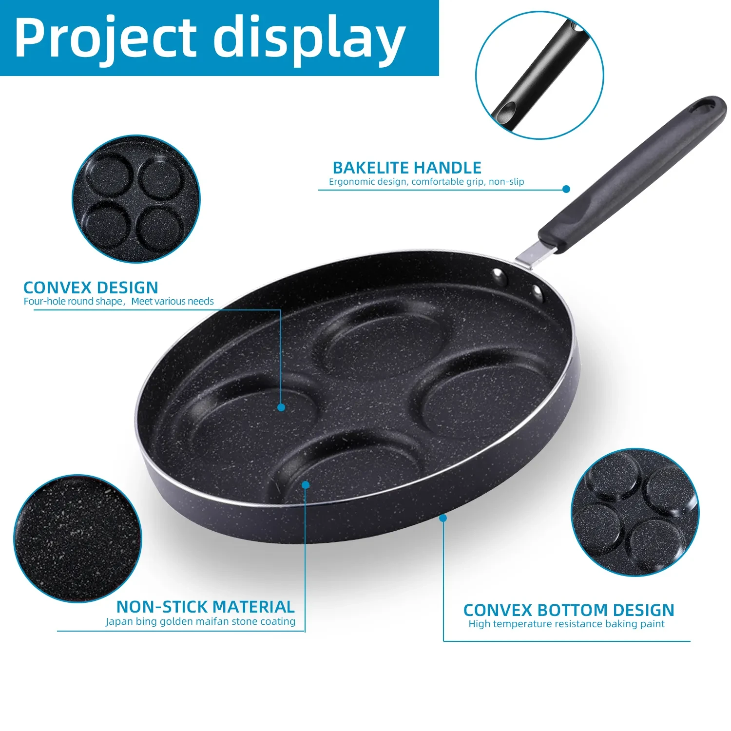 Fried Egg Magic Pot Seven Hole Omelette Pot Household