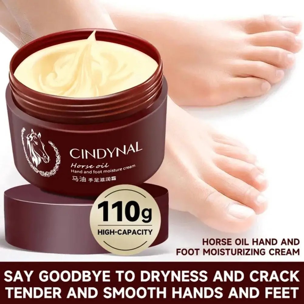 Horse Oil Hand and Foot Salve Cream Natural Heel Repair Cream for Drying, Cracking, and Moisturizing