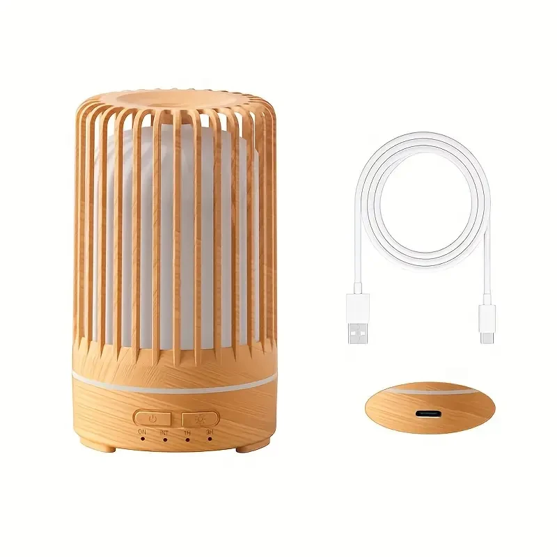 Soundwave Technology Aroma Diffuser Humidifier with 7-Color LED Lights USB Powered, Mini Essential Oil Diffuser for Bedroom, Office, Cafe & Yoga, Birdcage Design, Timer Setting, 150ml