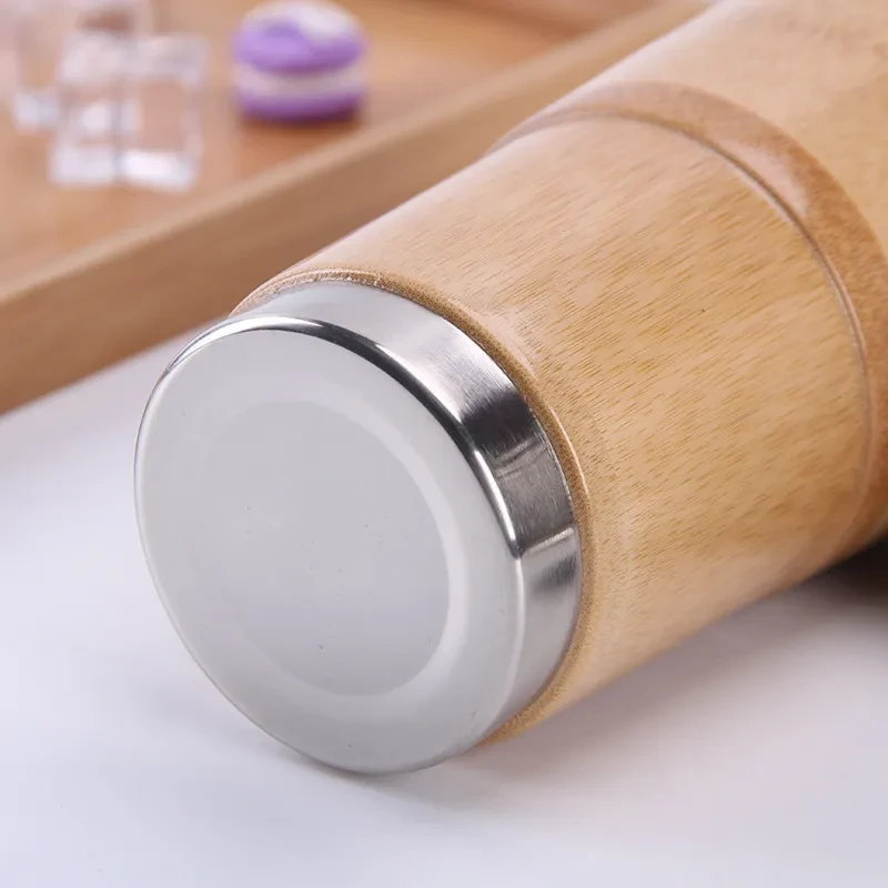 Natural bamboo vacuum flask