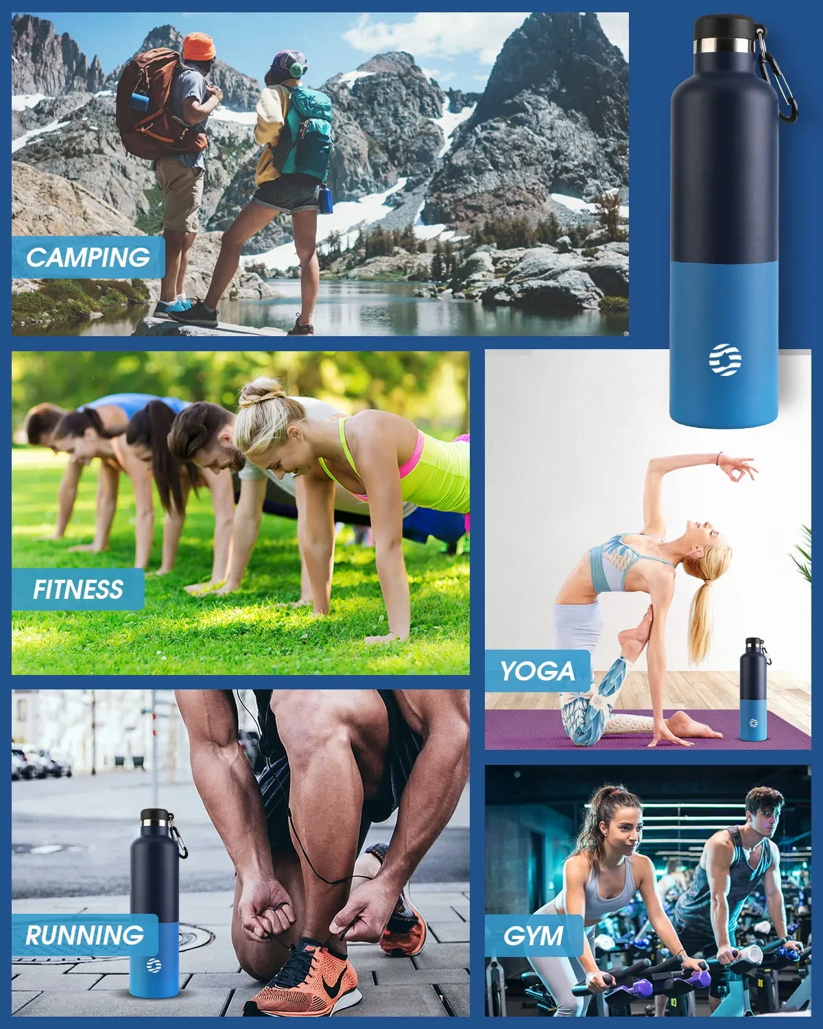 Outdoor Stainless Steel Portable Large-capacity Creative Sports Water B