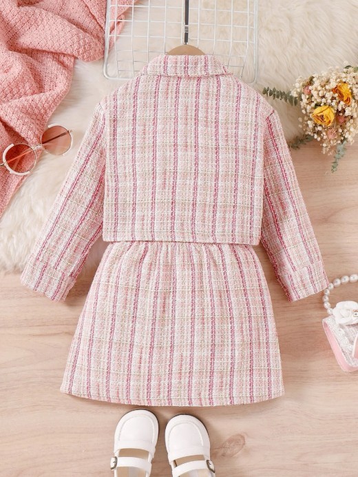 Fall Winter Coat Turtleneck Top Skirt