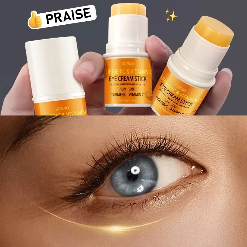 ROZINO Turmeric Vitamin C Eye Cream Stick - Moisturizing & Brightening Eye Balm for All Skin Types