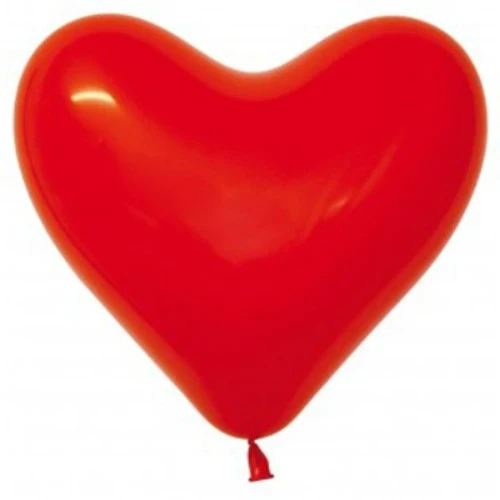 28cm Hearts Fashion Red Latex Balloons - Pack of 12