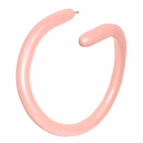 260QT Fashion Peach Blush Modelling Latex Balloons - Pack of 100