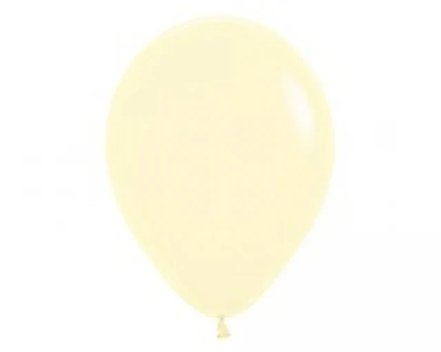 12cm Pastel Matte Yellow Latex Balloons 50pk - Pack of 50