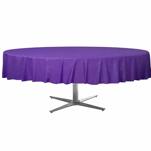 Tablecover Round New Purple Plastic