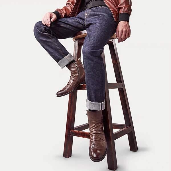 Men's Vintage Rider Leather Boots