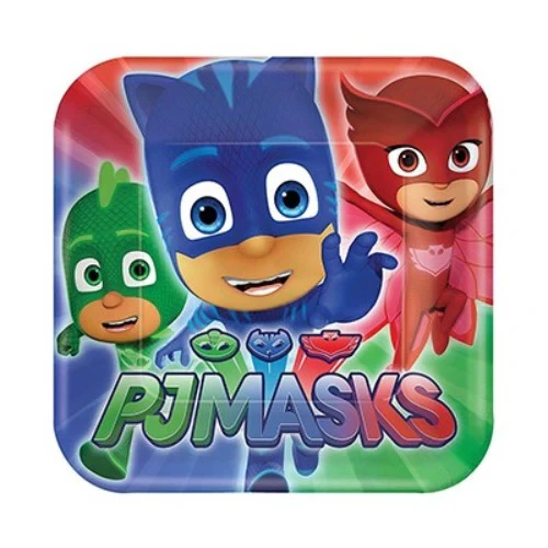 PJ Masks Luncheon Plates Square - Pack of 8