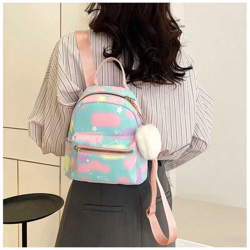 Simple Casual Simple Candy Color Texture Hand-carrying Backpack