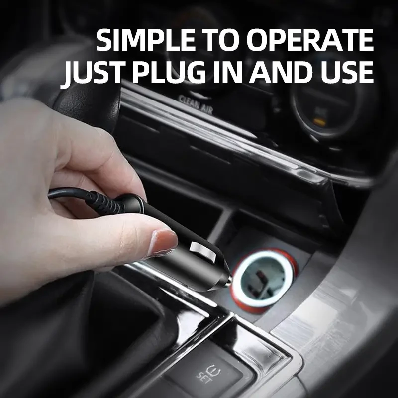 Car Heater DC12V/24V - Windshield Defogger & Defroster with 2-Speed Adjustable Rotation for Winter