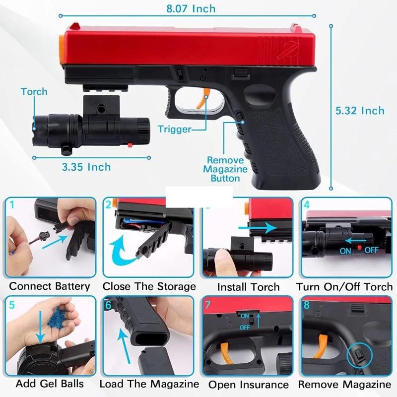 Glock 17  Toy Gel Ball Blaster with Drum