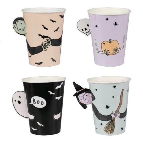 Boo Crew Character Halloween Paper Party Cups