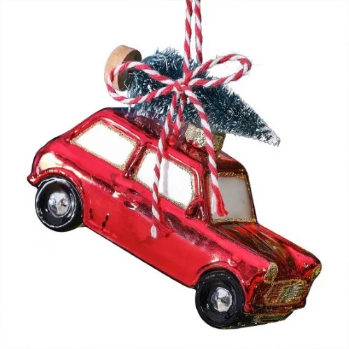 Merry & Bright Novelty Car Tree Hanging Decoration