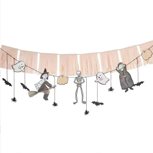 Boo Crew Halloween Bunting with Tassel Garland